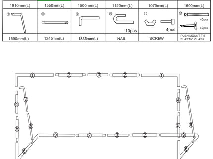 Replacement Parts [ 24'x8' Backyard/Match Goals Only]