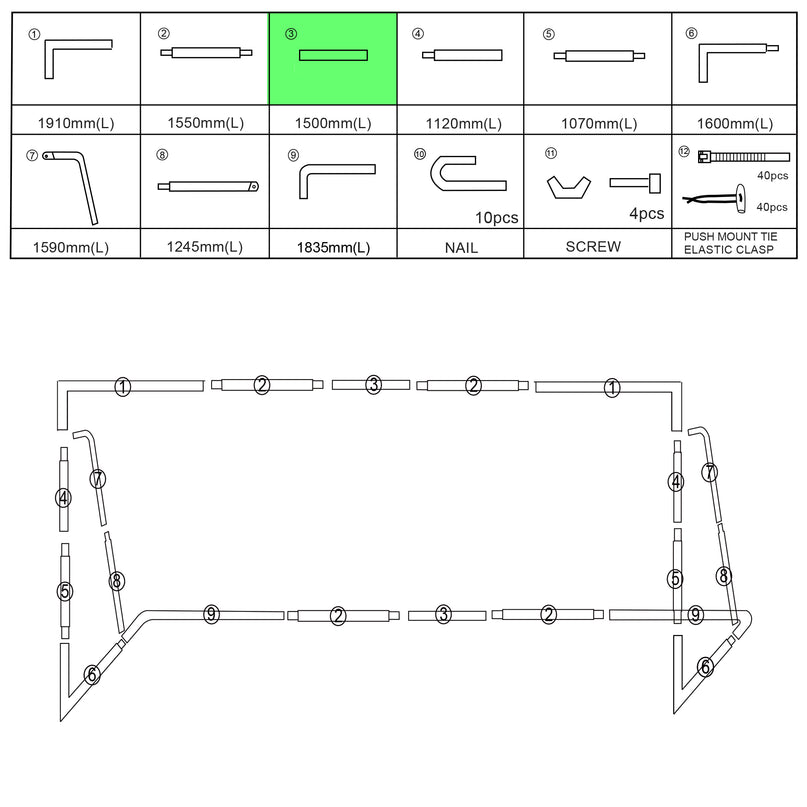 Replacement Parts [ 24'x8' Backyard/Match Goals Only]