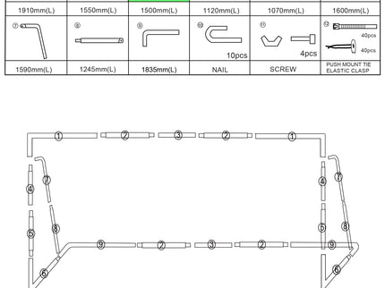 Replacement Parts [ 24'x8' Backyard/Match Goals Only]