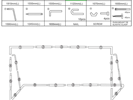 Replacement Parts [ 24'x8' Backyard/Match Goals Only]