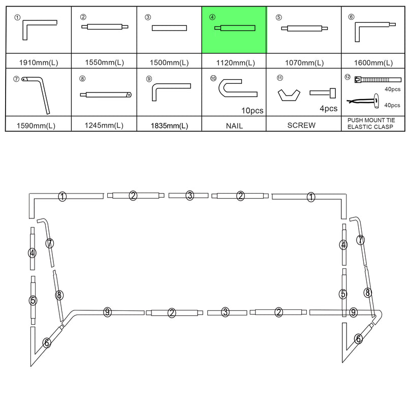Replacement Parts [ 24'x8' Backyard/Match Goals Only]