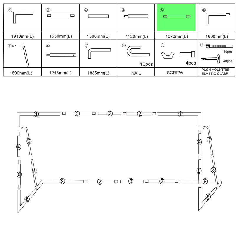 Replacement Parts [ 24'x8' Backyard/Match Goals Only]