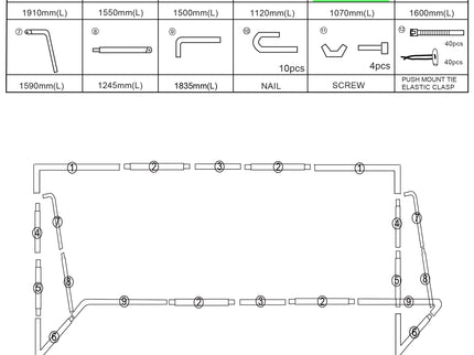 Replacement Parts [ 24'x8' Backyard/Match Goals Only]