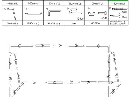 Replacement Parts [ 24'x8' Backyard/Match Goals Only]