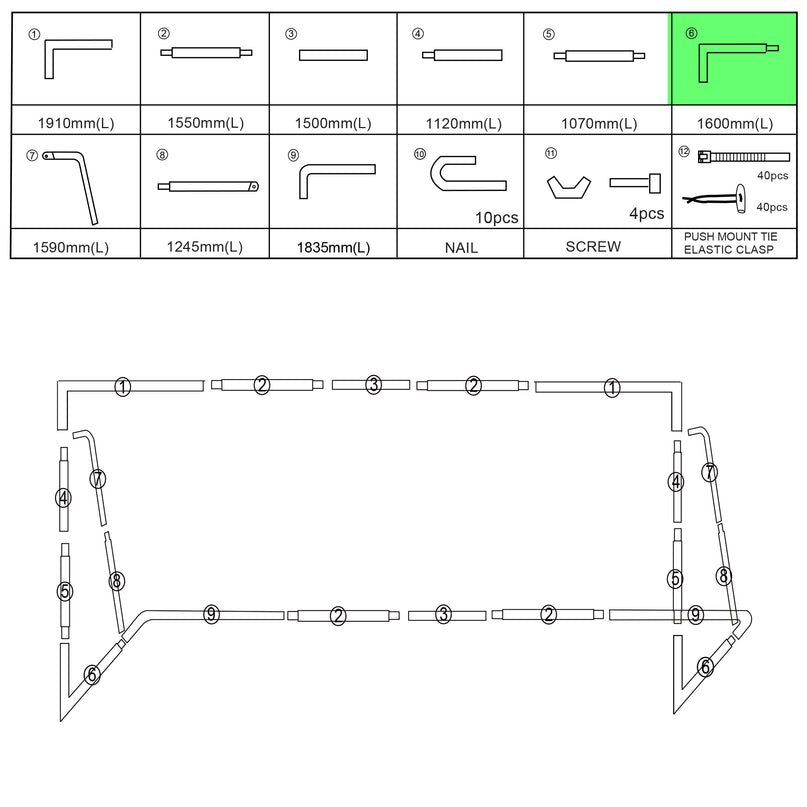 Replacement Parts [ 24'x8' Backyard/Match Goals Only]
