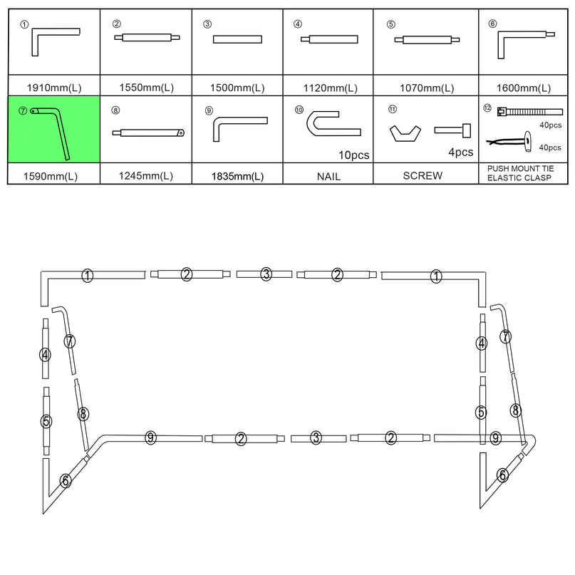 Replacement Parts [ 24'x8' Backyard/Match Goals Only]
