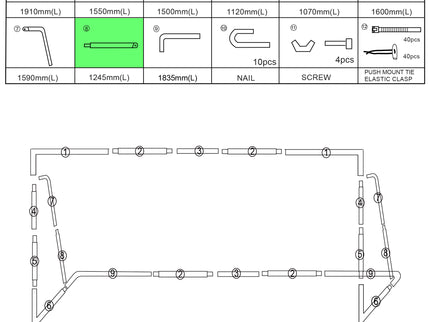 Replacement Parts [ 24'x8' Backyard/Match Goals Only]