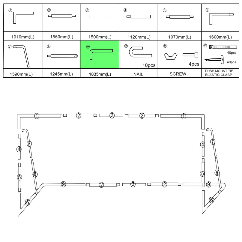 Replacement Parts [ 24'x8' Backyard/Match Goals Only]