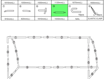 Replacement Parts [ 24'x8' Backyard/Match Goals Only]