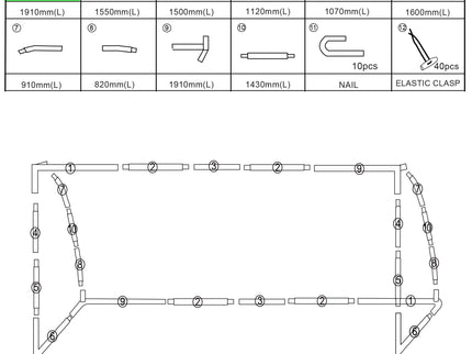 Replacement Parts [ 24'x8' Backyard/Match Goals Only]