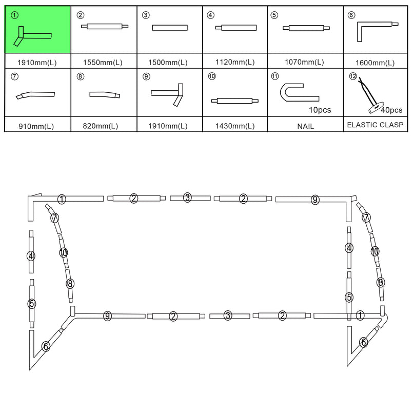 Replacement Parts [ 24'x8' Backyard/Match Goals Only]