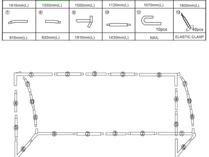 Replacement Parts [ 24'x8' Backyard/Match Goals Only]