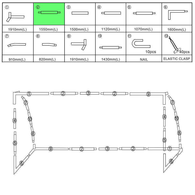 Replacement Parts [ 24'x8' Backyard/Match Goals Only]