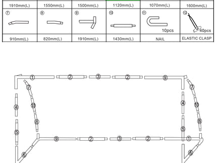 Replacement Parts [ 24'x8' Backyard/Match Goals Only]