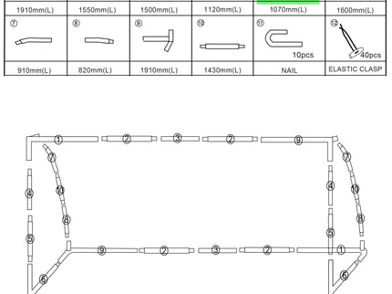 Replacement Parts [ 24'x8' Backyard/Match Goals Only]