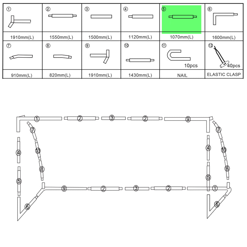 Replacement Parts [ 24'x8' Backyard/Match Goals Only]