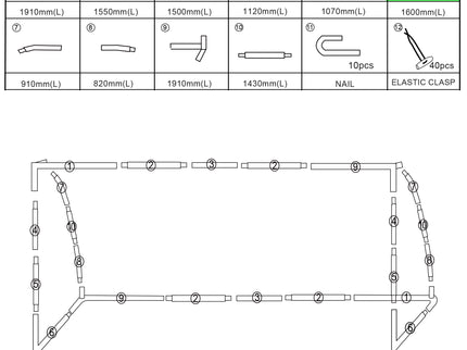 Replacement Parts [ 24'x8' Backyard/Match Goals Only]