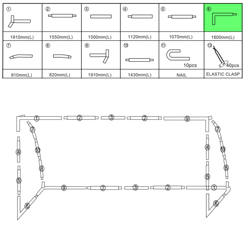 Replacement Parts [ 24'x8' Backyard/Match Goals Only]