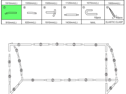 Replacement Parts [ 24'x8' Backyard/Match Goals Only]