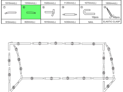 Replacement Parts [ 24'x8' Backyard/Match Goals Only]