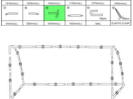 Replacement Parts [ 24'x8' Backyard/Match Goals Only]