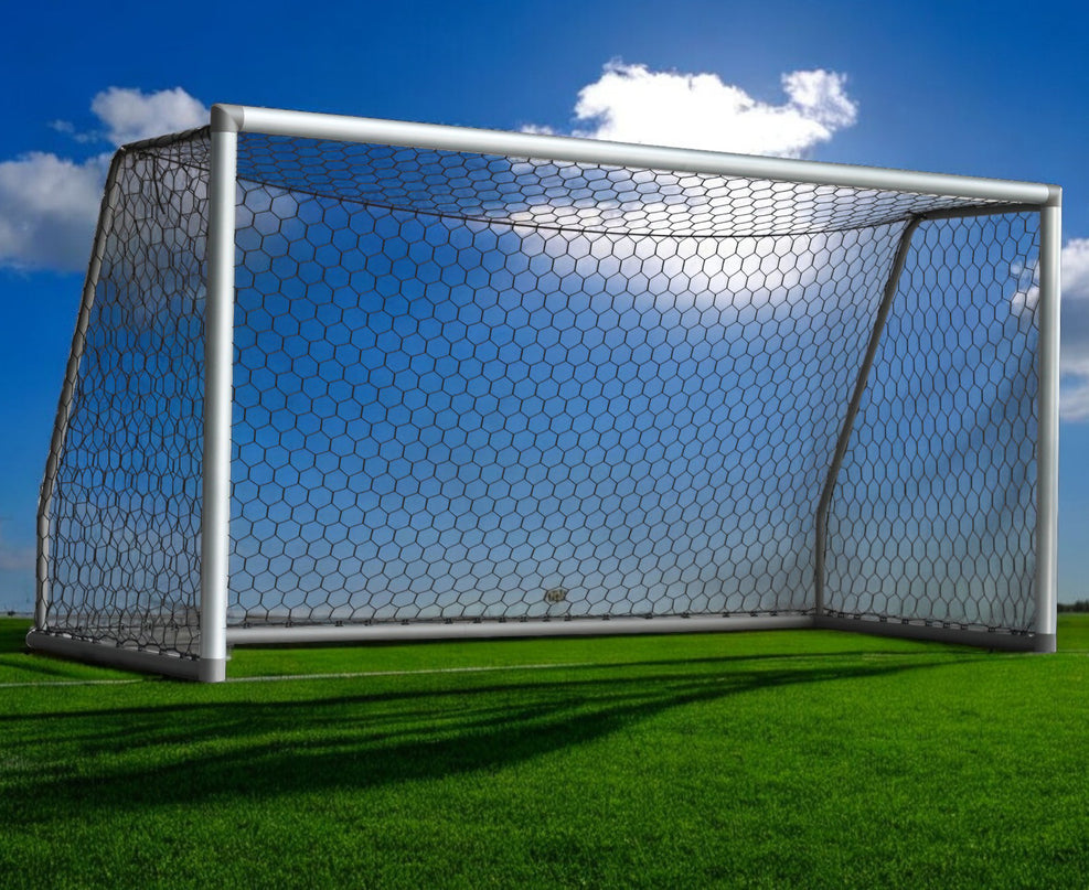 Vallerta 24 X 8 Ft. ALUMINUM Heavy Duty Soccer Goal with Premium Net, All Season, Rust Proof, Super Durable, Regulation Size.