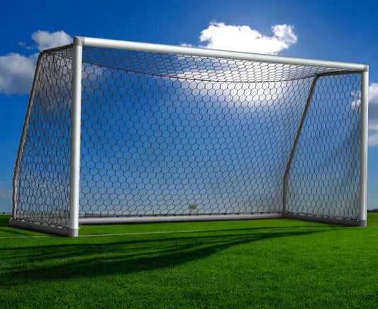 Vallerta 24 X 8 Ft. ALUMINUM Heavy Duty Soccer Goal with Premium Net, All Season, Rust Proof, Super Durable, Regulation Size.