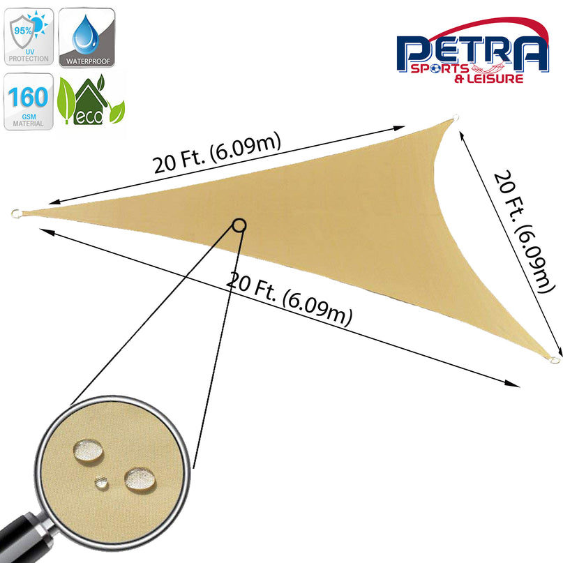 Petra Waterproof Triangle Shade Sail