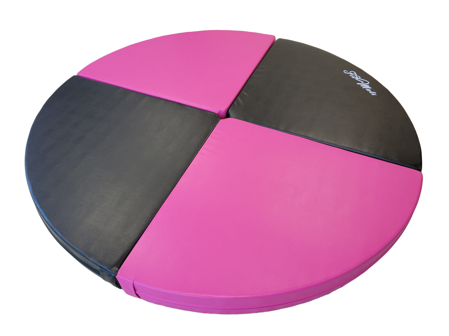 FitMats 5Ft Wide Cross Linked EPE Foam Safety Padding Portable Crash Mat. Foldable Exercise and Dance Pole Cushion w/PU Leather Skid Proof Covering.