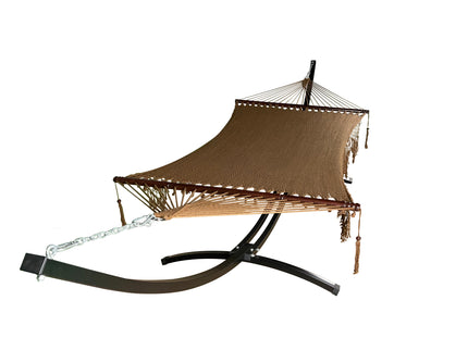 Petra Leisure Black Stand w/Brown Rope Hammock