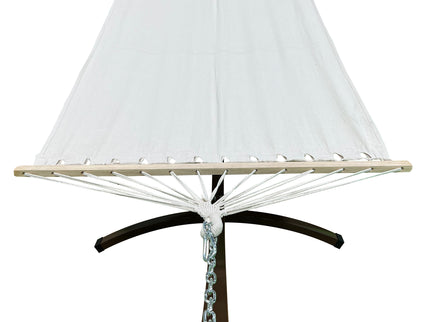 Petra Leisure® 12Ft. Black Steel Arc Hammock Stand w/ Beige Bed at $149.99