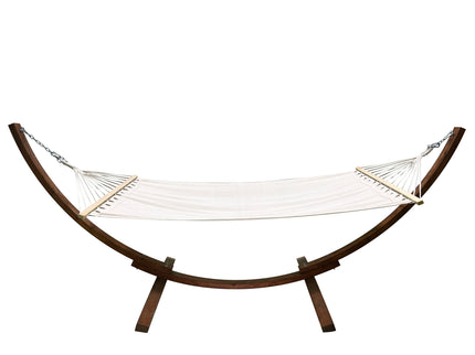 Petra Leisure® 12 Ft. Teak Stain/Water Treated Wooden Arc Hammock Stand & Bed at $249.99