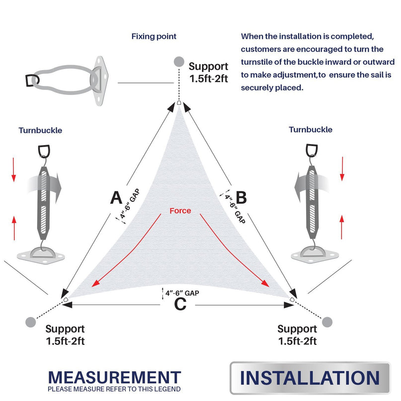 Petra Waterproof Triangle Shade Sail