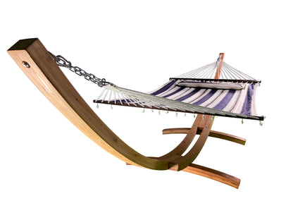 Petra Leisure® Wooden Arc Stand w/Elegant Blue Hammock Bed