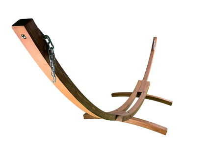 Petra Leisure® 14Ft Teak Stain Wooden Arc Hammock Stand.
