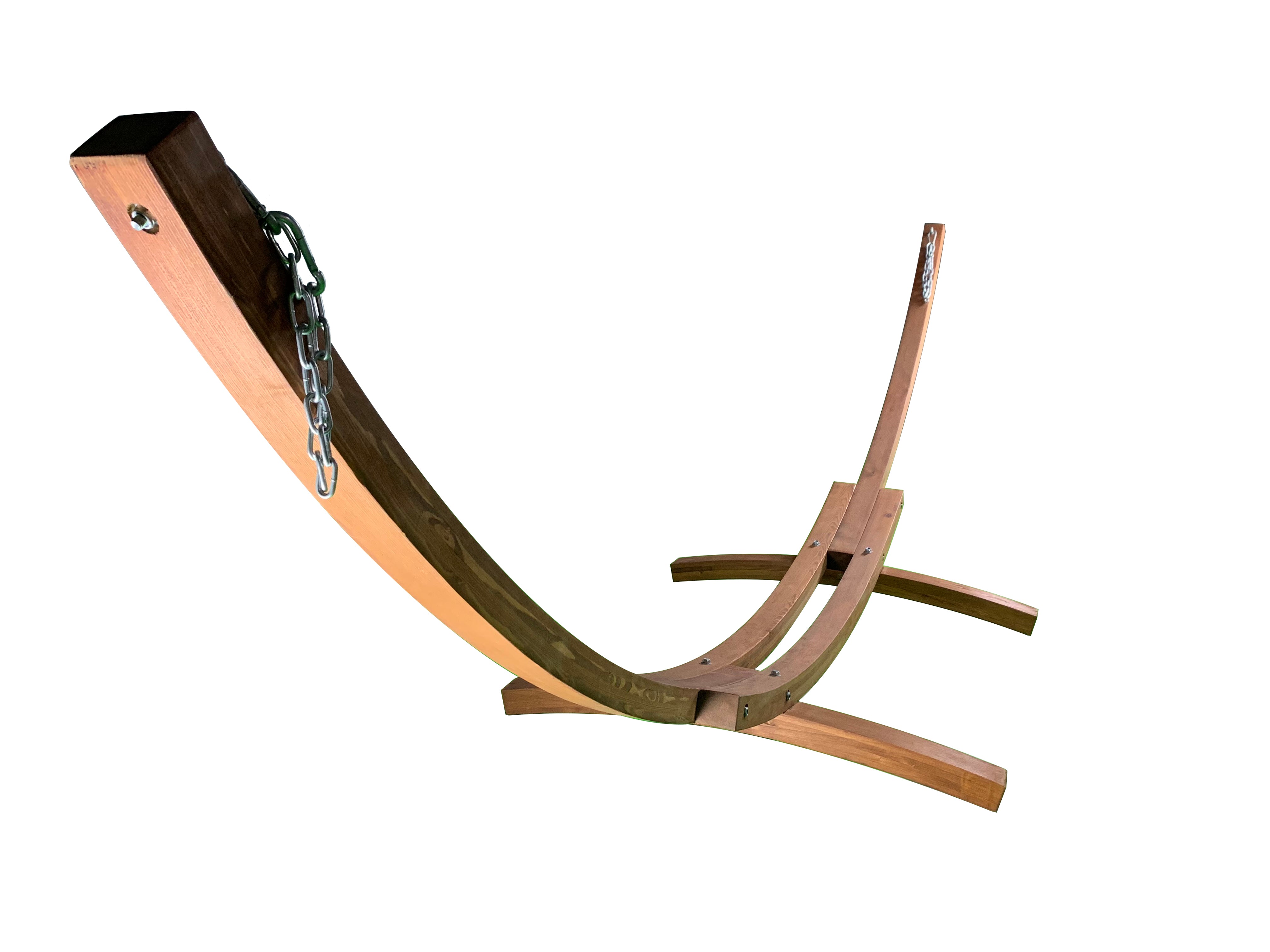 hängematte teak 14 Ft. Teak Stain & Water Treated Wooden Arc Hammock Stand. – Petra Sports & Leisure
