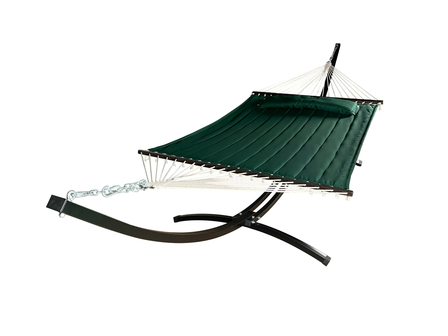 Petra Leisure® Black Stand w/Elegant Green Hammock Bed w/Pillow